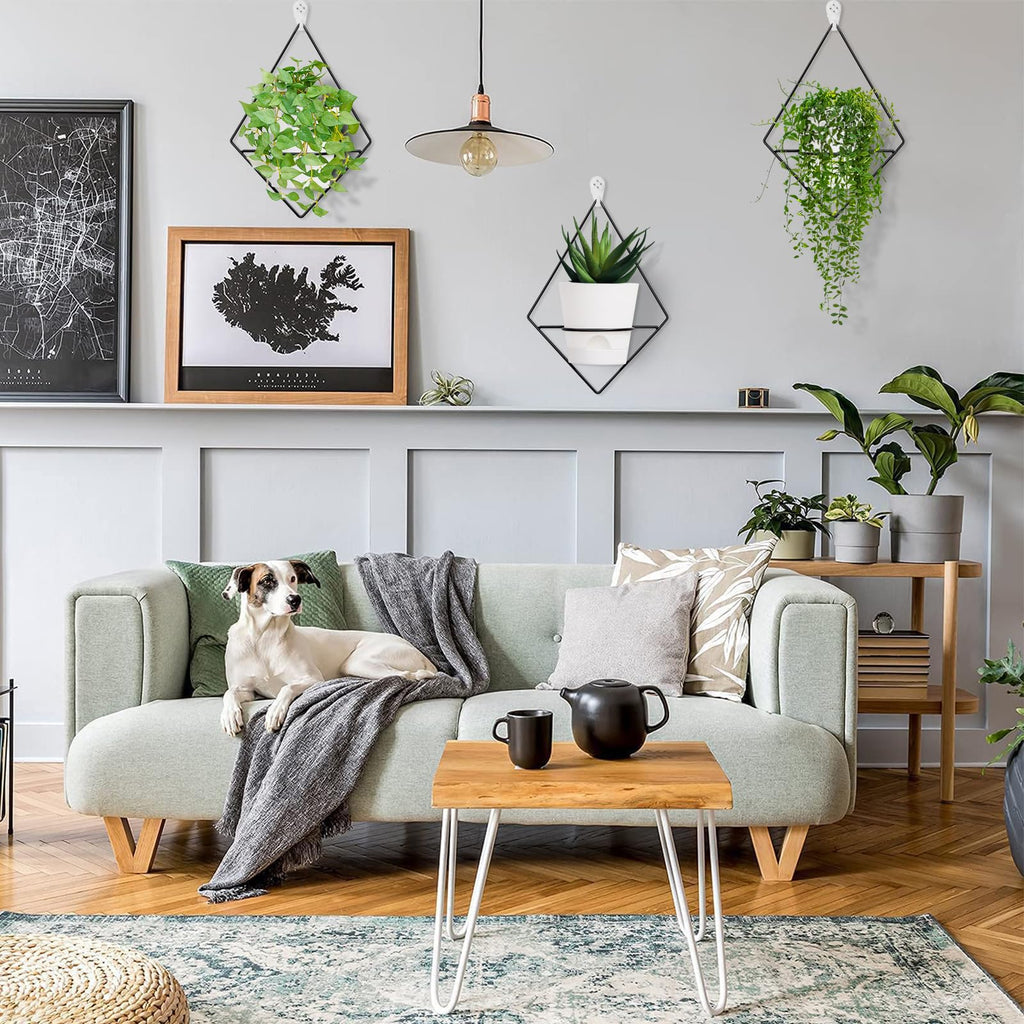3 Sets Wall Planters for Indoor Plants Geometric Hanging Planters for Indoor Plants - Self-Watering Flower Pots with