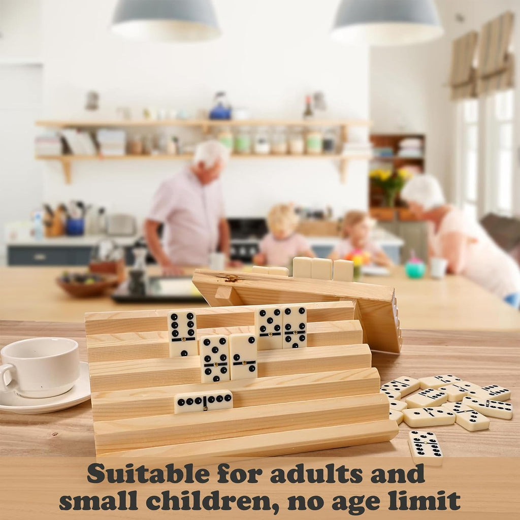 Dominoes for Adults, Double 6 Domino Set 28 Tiles in Wood Case - Set of 28