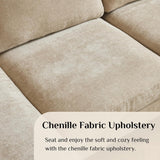 Karl home U-Shape Sectional Sofa Couch 111" Modern 4-Seat Sofa with Chaises Chenille Fabric Upholstered Covertible