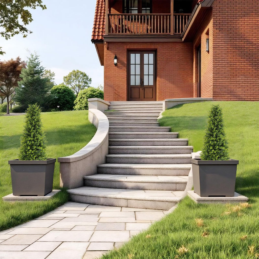 3ft Artificial Boxwood Topiary Trees for Outdoor Set of 2