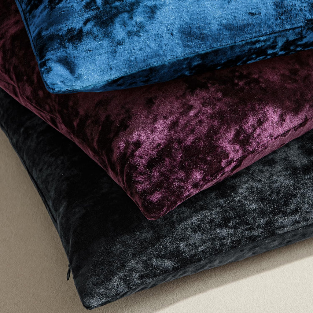 Velvet Throw Pillow Covers Purple 18x18 inch Set of 2