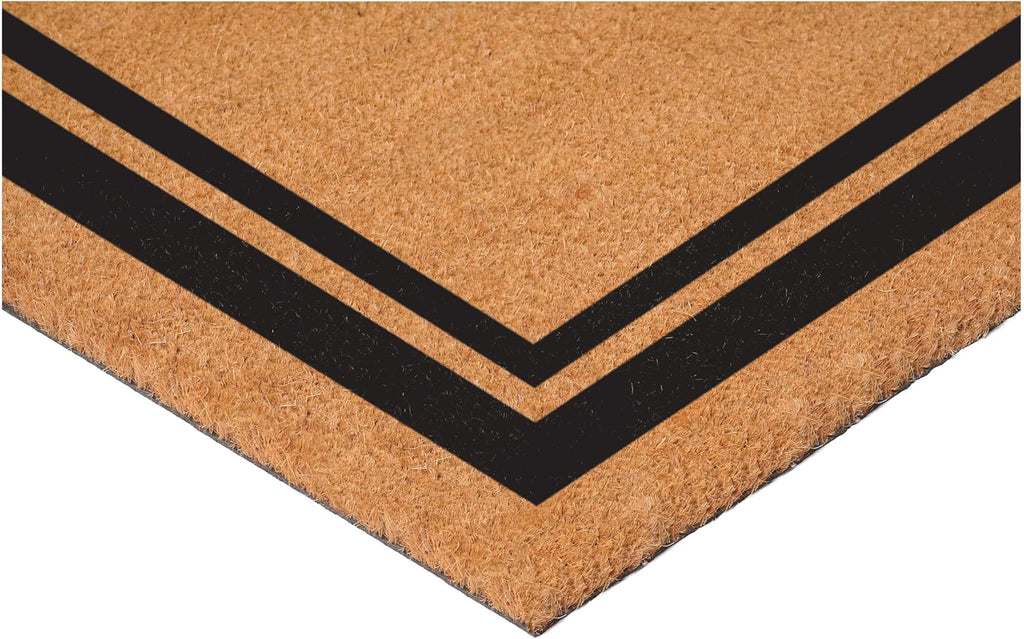 152962436G Black Border 24" x 36" Monogram Doormat, (Letter G)