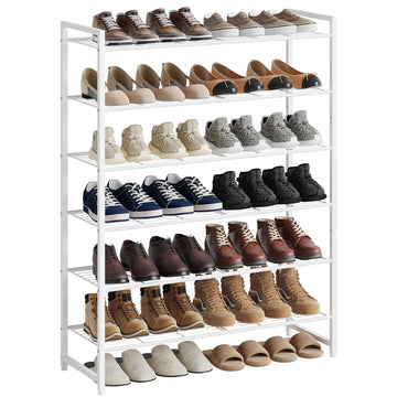 Shoe Rack, Metal Shoe Organizer, 6 Tier Garage Shoe Rack Max Holds 30 Pairs, Shoe Storage Shelf for