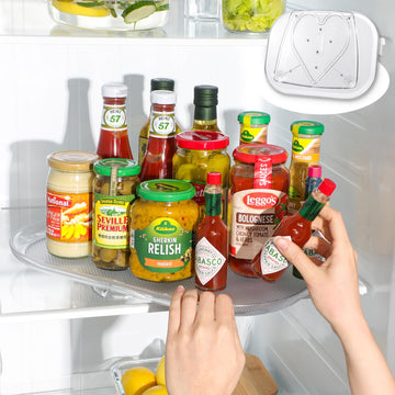 Lazy Susan Organizer Turntable 15.67''x11.7'' for Refrigerator Organizers and Storage, Fridge Organizer, Condiment