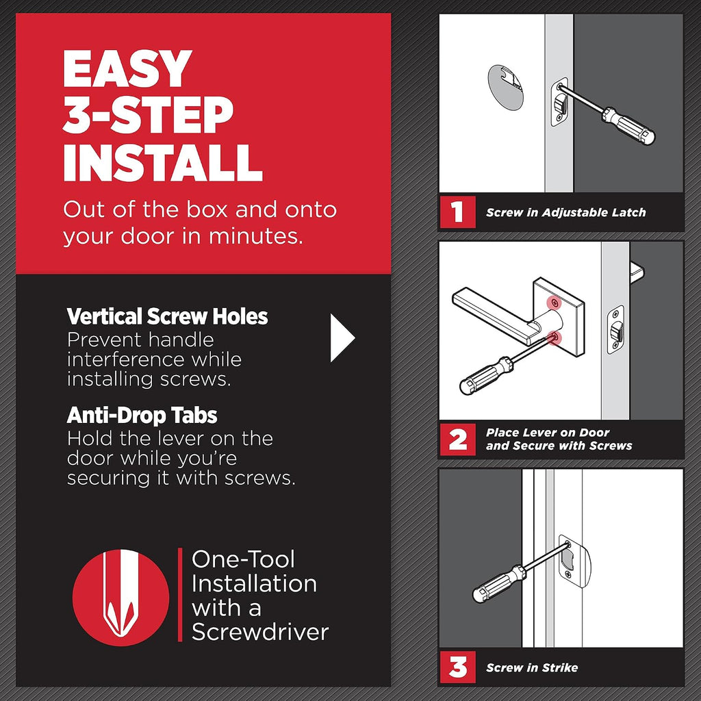 Pismo Keyed Entry Knob and Single Cylinder Deadbolt Combo Pack Featuring SmartKey and Microban in Satin Nickel