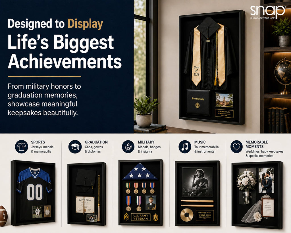 Sports Jersey Display Case - Shadow Box - 20"x30" - Black Wall Mount - Jersey Display Cabinet - Wall Hanging - Sports