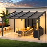 10' x 14' Gazebo Pergola for Patio, Adjustable Sun Shade Canopy Roof