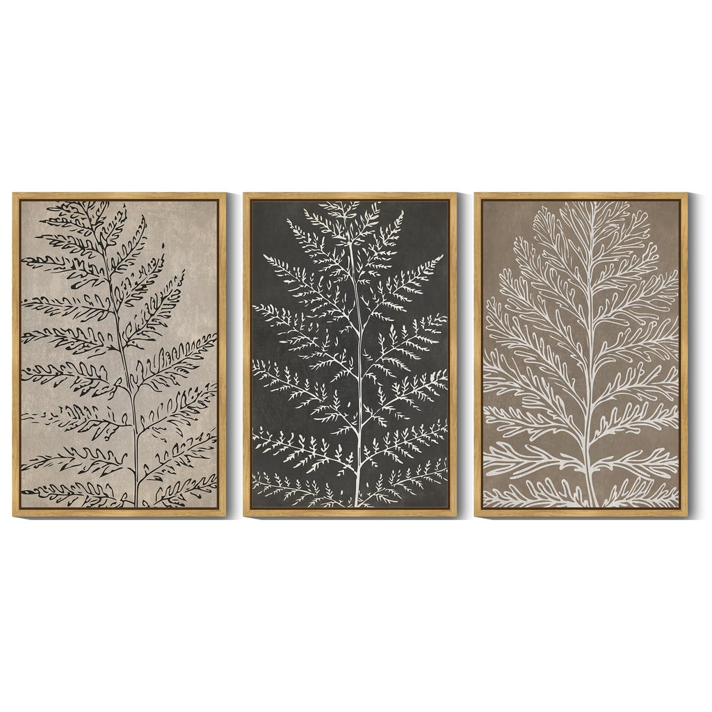 Vintage Botanical Framed Wall Art 24x36in Natural Framed