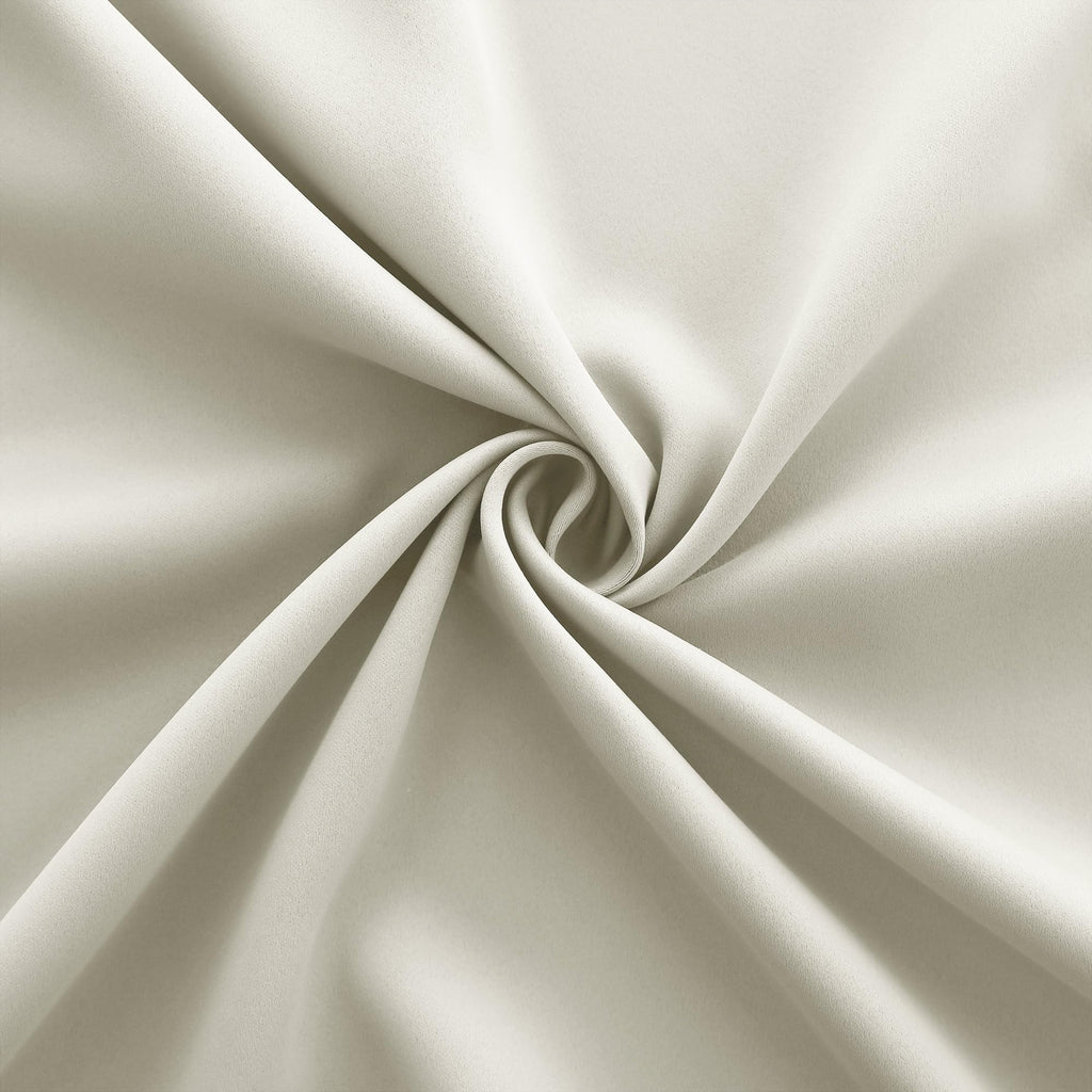 86 Inch Cream Curtains, Modern Thermal Insulated Blackout Curtains Energy Efficient Bedroom 2 Panel Set, 52x86 Inches