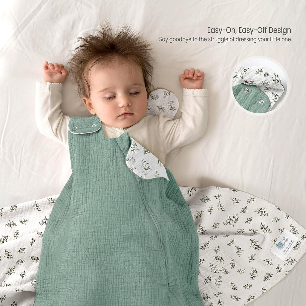 Baby Sleep Sack Muslin: Cotton 0.7TOG Breathable Wearable Blanket