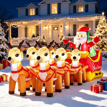 13.6 FT Christmas Inflatable Outdoor Santa Claus