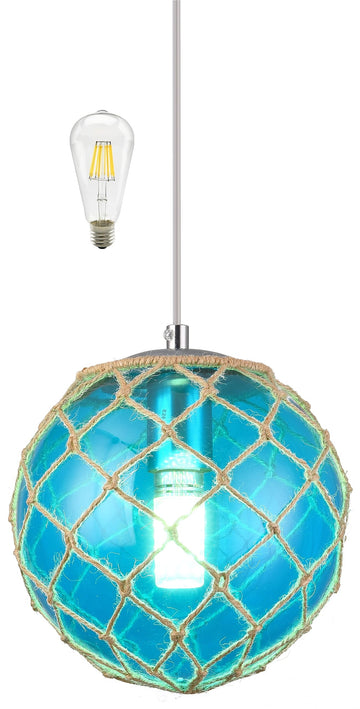 Blue Pendant Light Coastal Pendant Light Nautical Pendant Lighting Beach House Lighting Fixtures Ocean Lighting