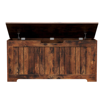 Wooden Storage Chest, 30/40 Inch Storage Trunk w/2 Safety Hinges, Storage Bench, Modern Lift Top Chest Box Organizer