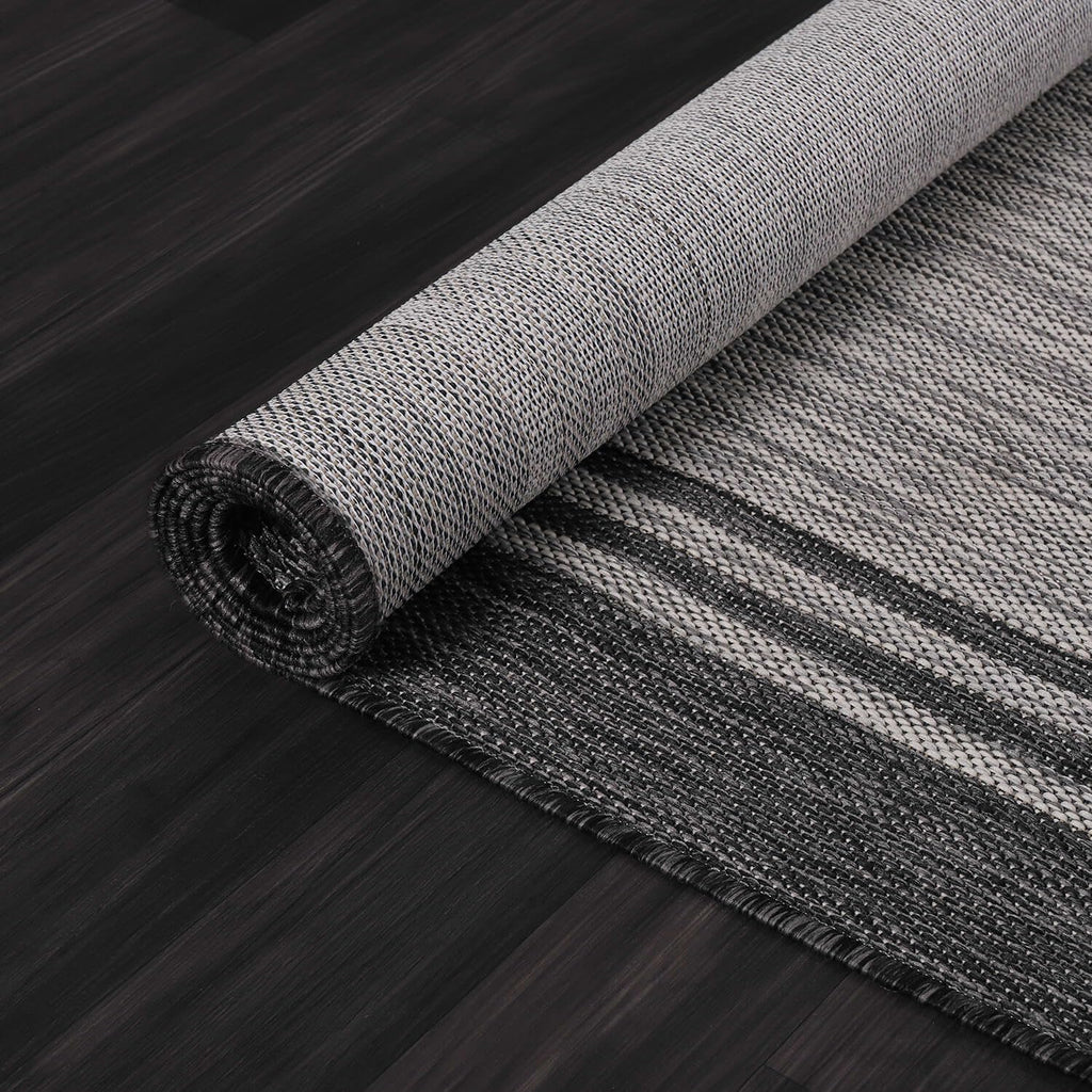 Bordered Outdoor Rug 5x7 Washable Outside Carpet for Indoor Patio Porch Waterproof Easy Cleaning Non