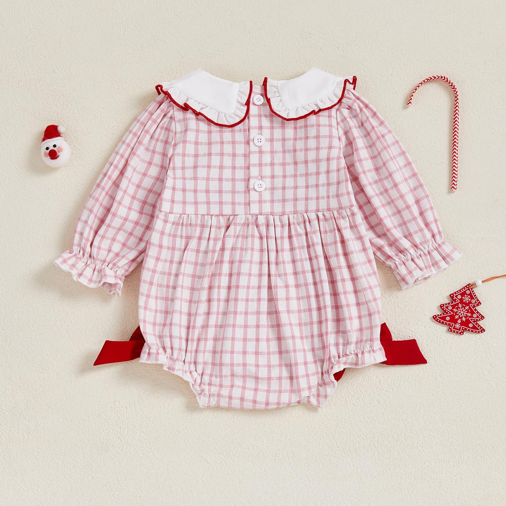 My First Christmas Baby Girl Romper Santa Claus Bodysuit Xmas Clothes