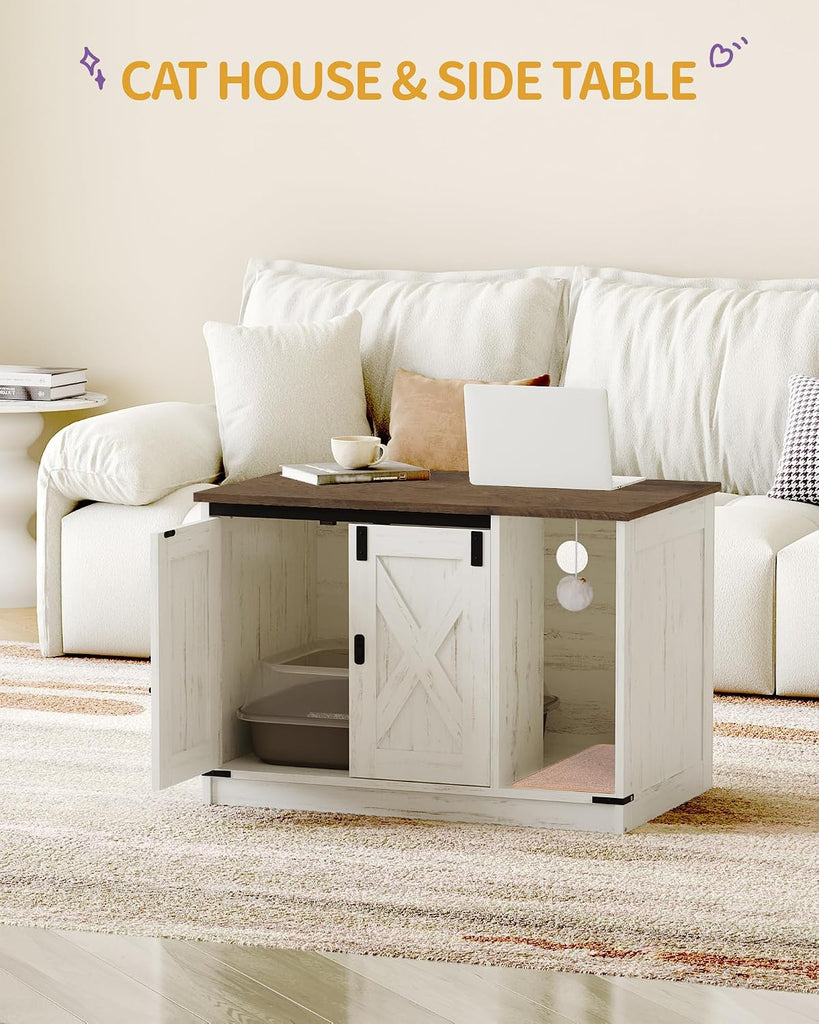 Cat Litter Box Enclosure, Hidden Litter Box Cabinet Furniture