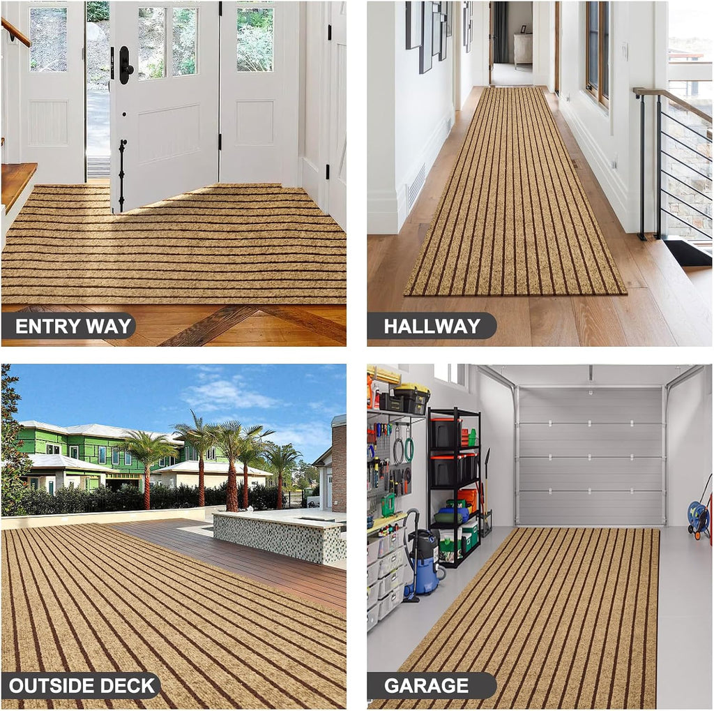 4Ft x 8Ft Outdoor Runner Rug Non Slip Carpet Runner Rubber Backing