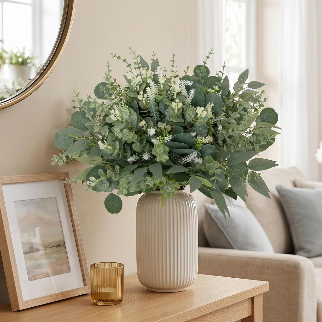 Artificial Eucalyptus Stems, Mixed Greenery Stems for Decor - Set of 135