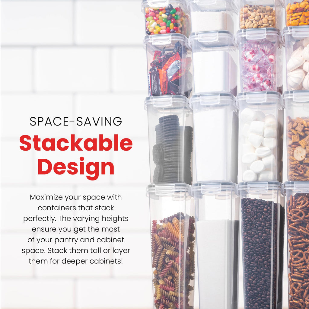 Airtight Food Storage Containers with Lids 24-Pack, Pantry Kitchen