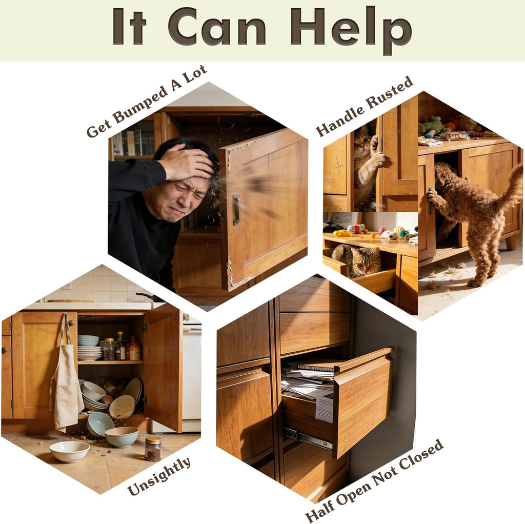 Cabinet Door Latch and Catch,Cupboard Closet Doors Catches Closer Double Ball Roller Catch Latches,Cold Rolled Steel