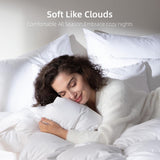 Goose Feather Down Fiber Comforter Queen,100% Organic Cotton Duvet Insert,All-Season Luxury Duvet In