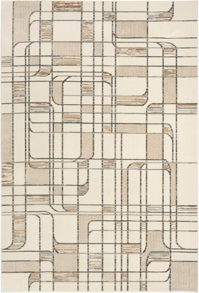 Home Nordic Ivory Multicolor Area Rug - Easy Clean, Non Shedding, Bed Room, Living Room, Dining Room, Kitchen