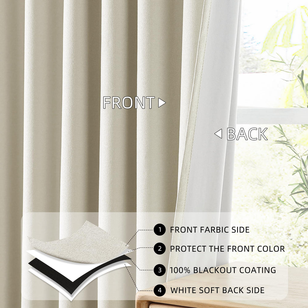 Birch Blackout Curtains 90 Inches Long 2 Panels