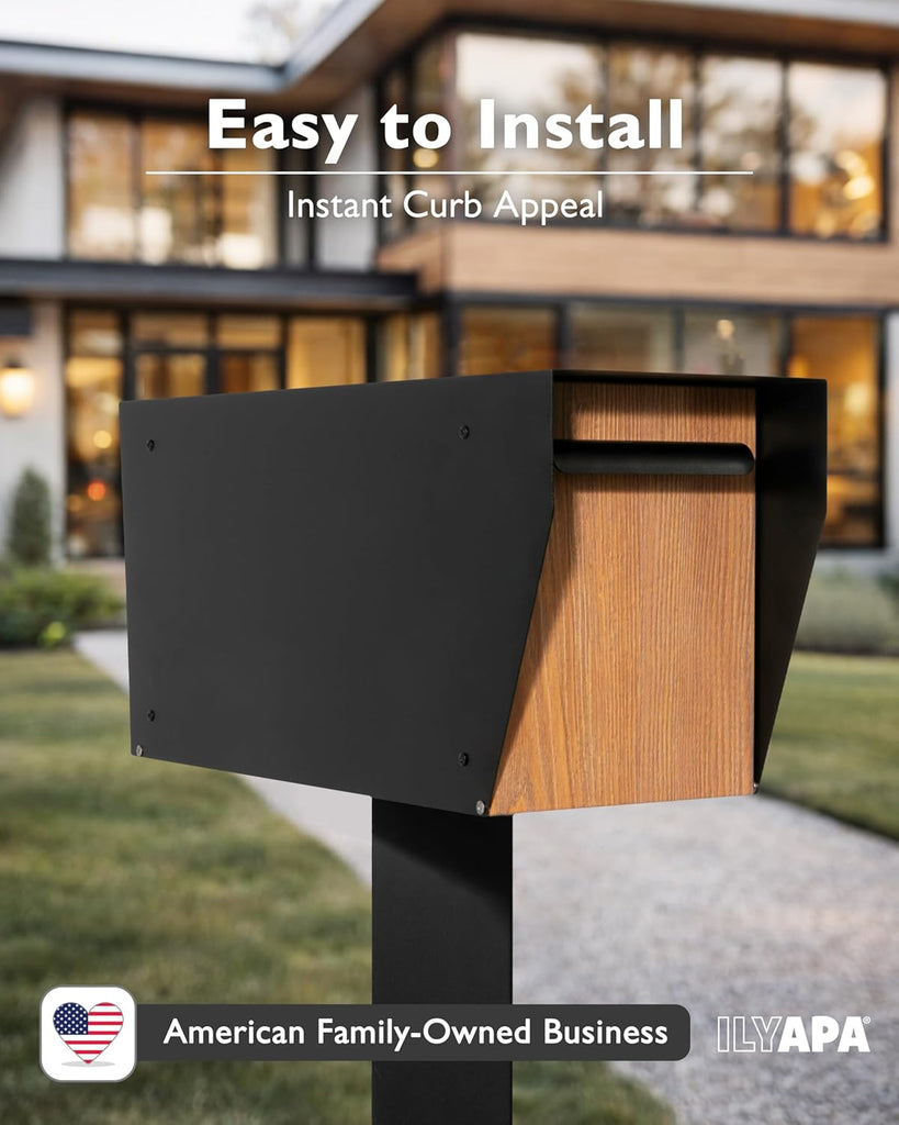 Black Modern Mailbox Post Mount Mailboxes