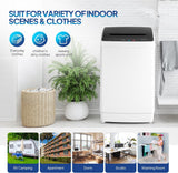 30LBS Fully Automatic Washer, 2 in 1 Portable Washing Machine, Top Load Washer and Spin Dryer Combo with Drain Pump, 8