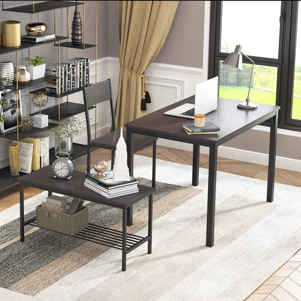 Dining Room Table Set 43 Inch Kitchen Table Set with 2 Chairs and Bench, Dining Room Table Set for 4 Home, Kitchen