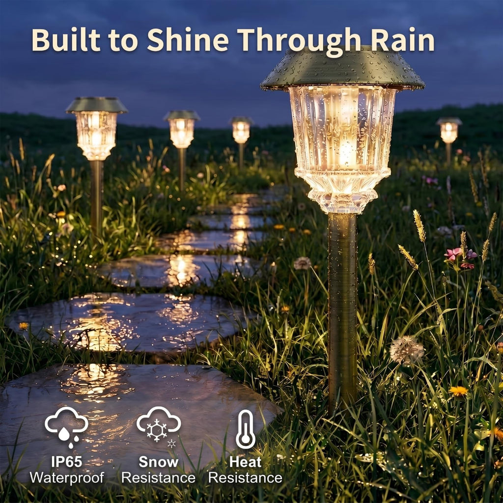 Solar Lights Outdoor Pathway, Solar Garden Lights Solar Powered