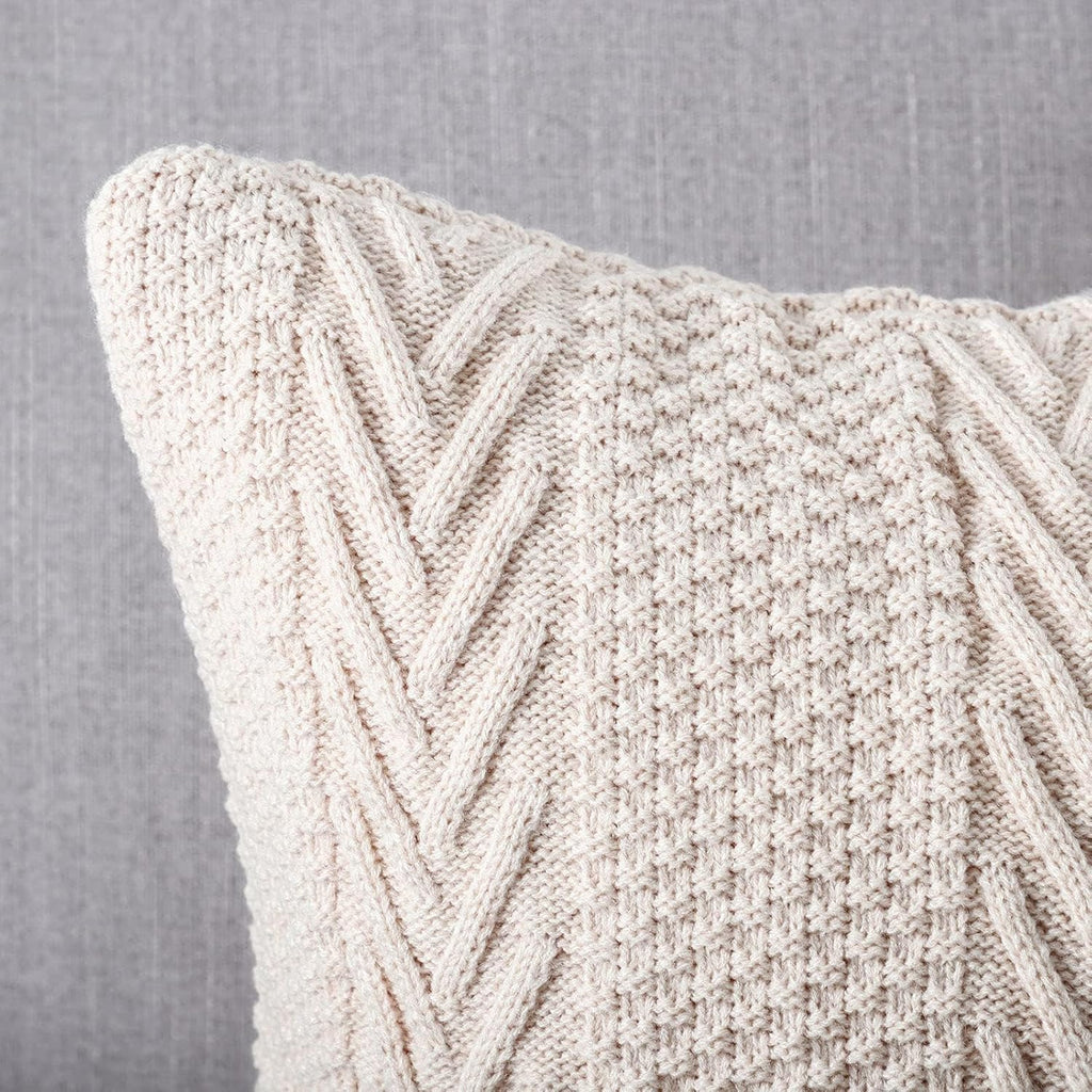 Cotton Knitted Decorative Lumbar Throw Pillow Covers Soft Cozy Outdoor Cushion Cases Luxury Modern Pillowcases