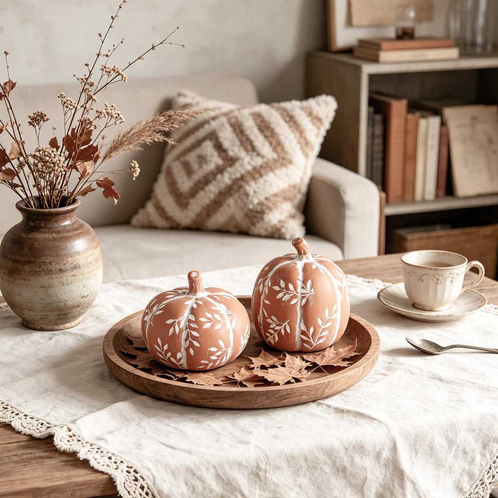 Fall Pumpkin Decor, Thanksgiving Decorations Table