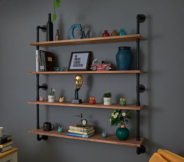 Pipe Shelves Industrial Pipe Shelving Shelves Real Wood Industrial Floating Pipe Shelves with Wood Planks 36 inch