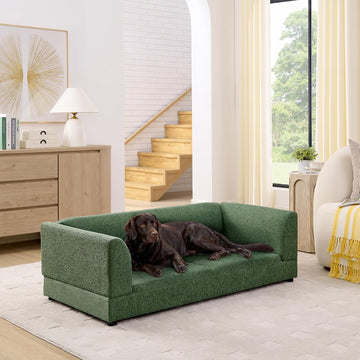 56.5" Oversized Dog Couch for Medium & Large Dogs, Elevated Dog Bed with Backrest & Armrests, Modern Pet Sofa