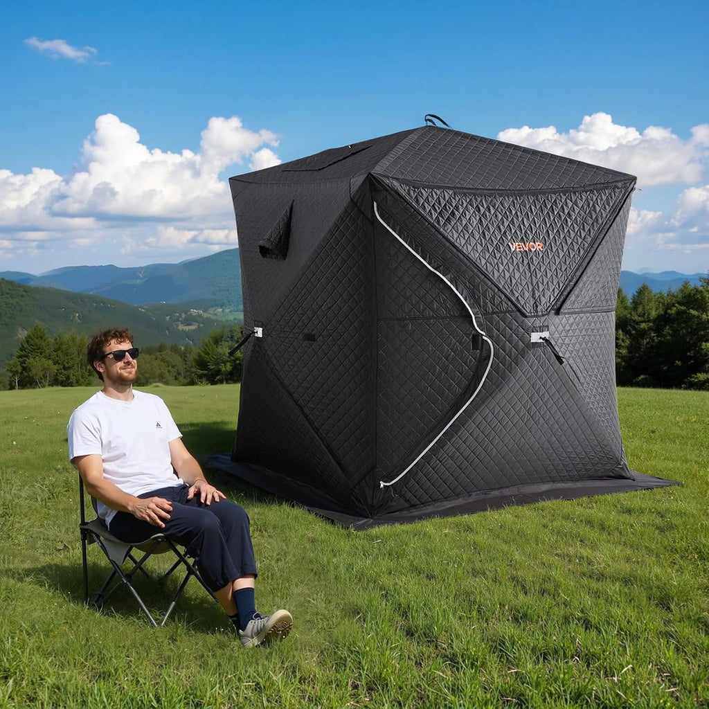 Outdoor Sauna Tent Pro, Portable Steam & Dry Sauna for 4 Persons with Velcro