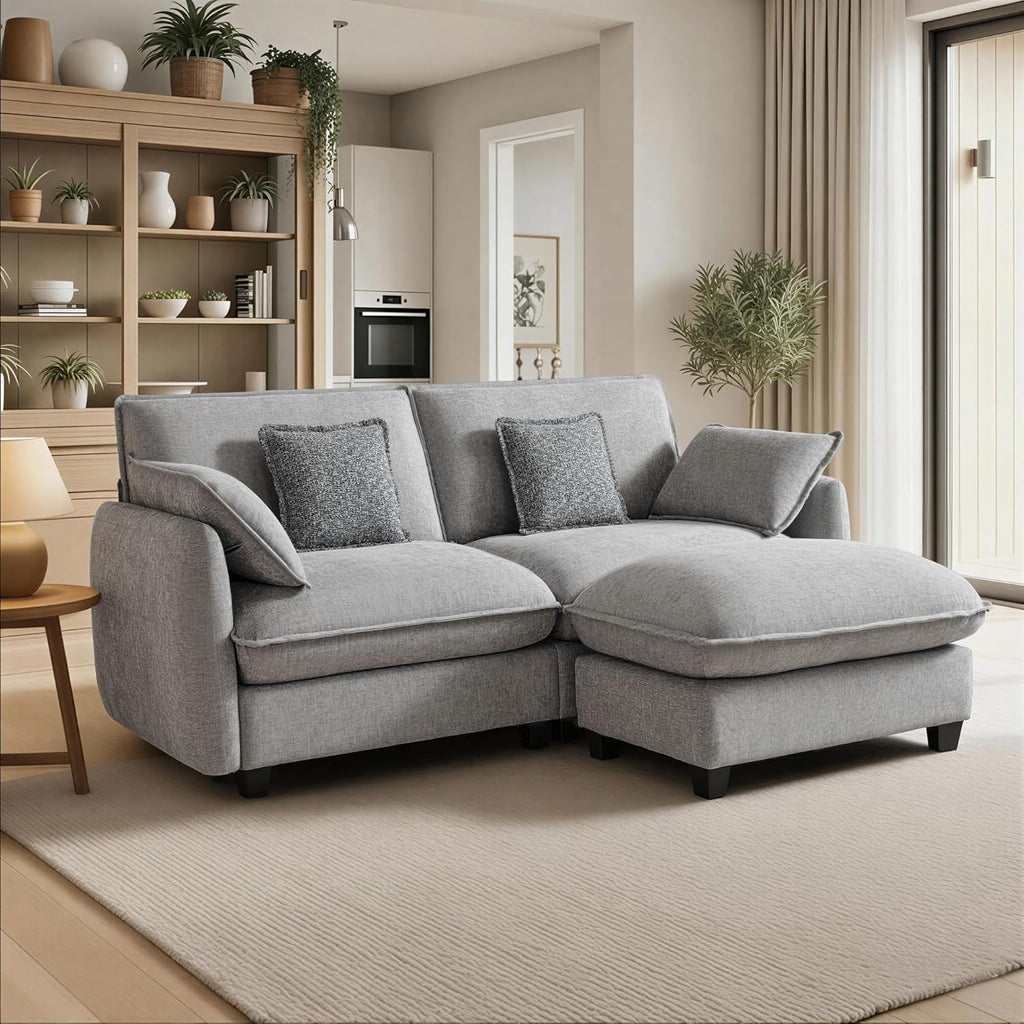 MCombo Oversized Modular Sectional Sofa, FSC Certified L Shaped Cloud Sectional Couches for Living Room