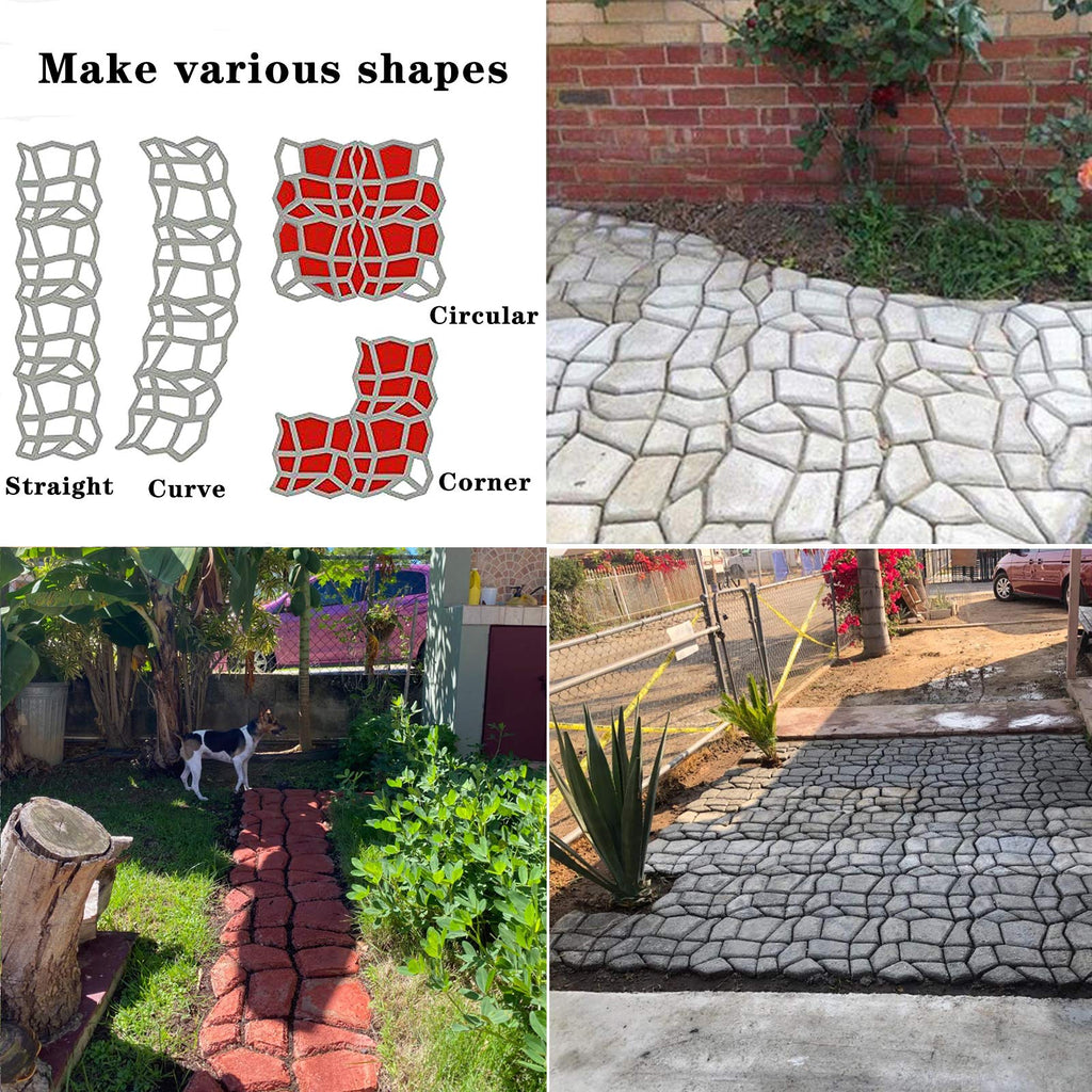 Walk Maker, Pathmate Stone Moldings Paving Pavement Concrete Molds Stepping Stone Paver Walk Way Mold , Lawn &