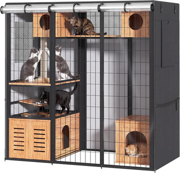 Outdoor Cat House Cover 73" L x 40" W x 73 H for Large Cat Enclosure