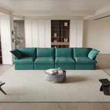 Modular Sectional Couches for Living Room, 162" Deep 4 Seats Sectional Sofa, Cushion Covers Removable, Two Corners and Two Middle, Sofas Furniture for Living Room, Green A124-B0F1CFXVB7