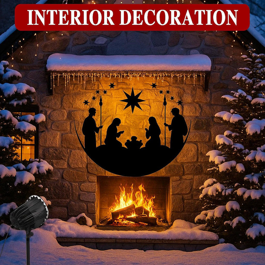 Christmas Nativity Projector Light Outdoor Rotating LED Flood Light