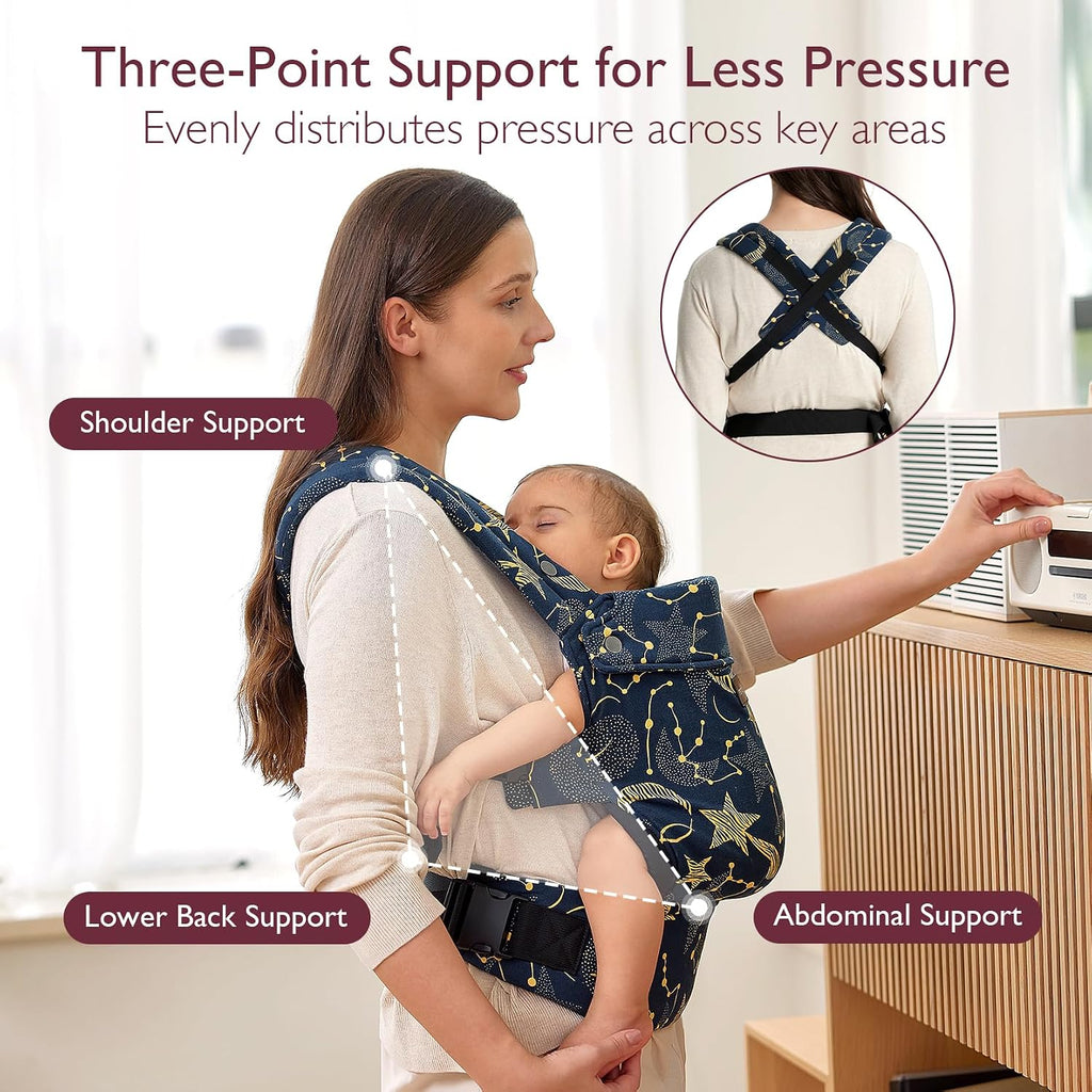 PureHug Baby Carrier - Ergonomic, Cozy and Lightweight for 7-45 lbs