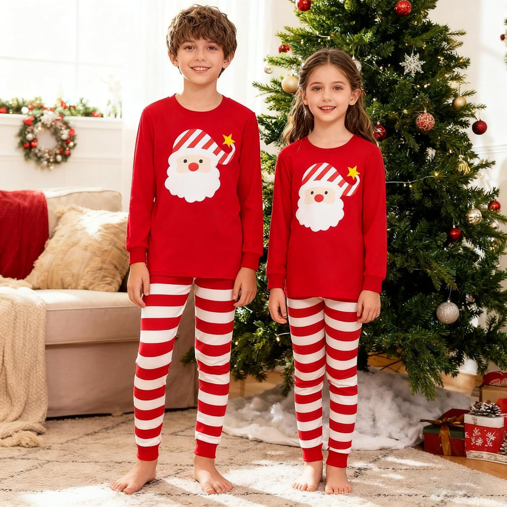 Christmas Pajamas Holiday Long Sleeve Sleepwear for Kids