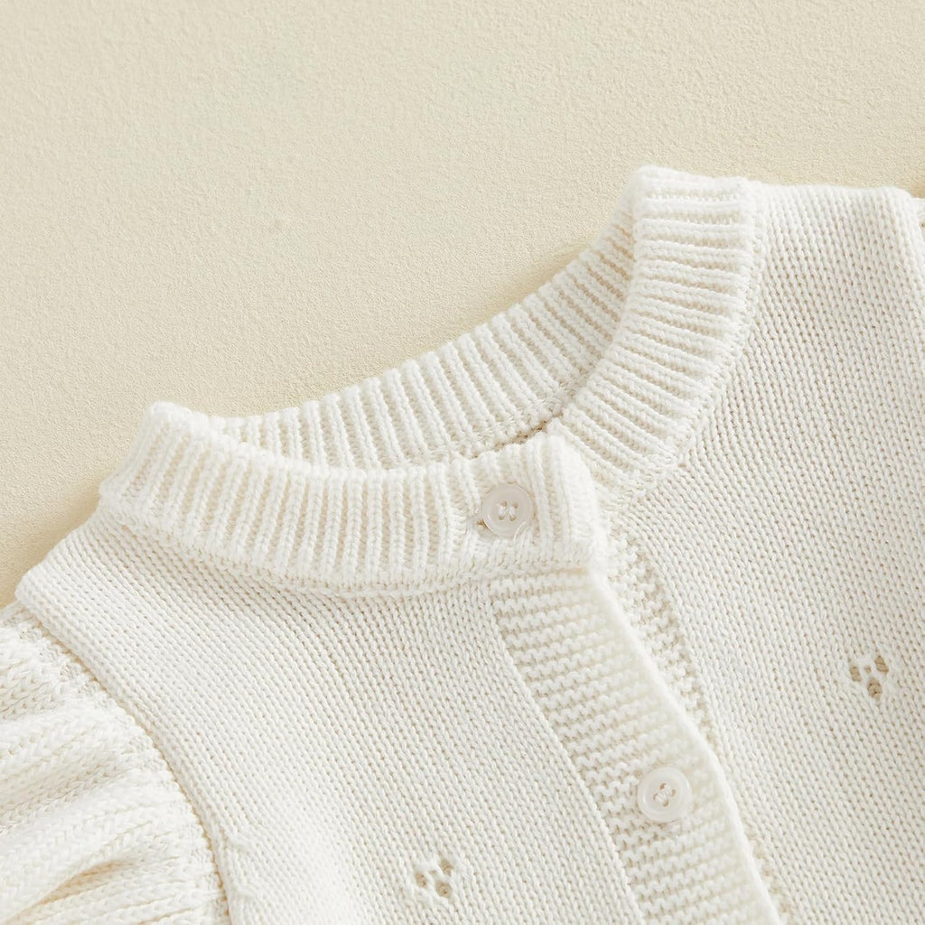 Newborn Girl Outfit Baby Sweater Knit Romper Jumpsuit