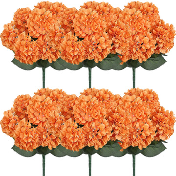 Fall Orange Artificial Bulk - 6 PCS Large 54 Heads