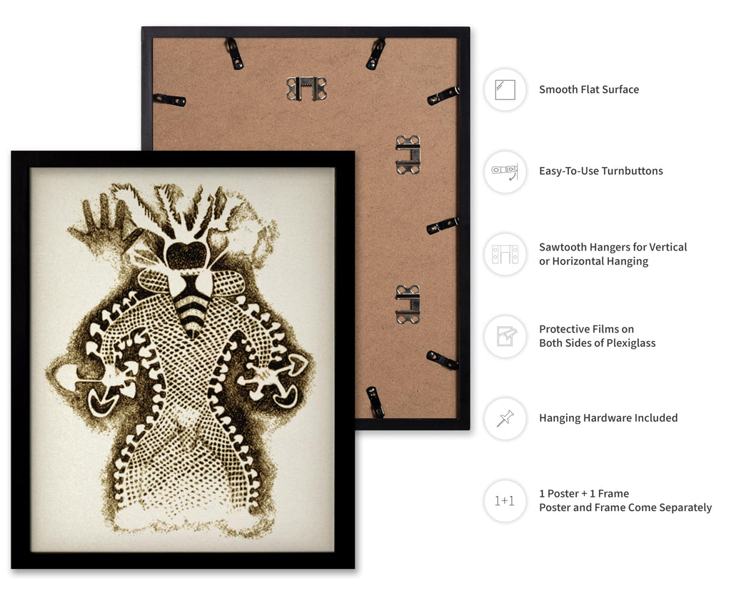 Master Classic Historical Poster - Vintage Spiritual Print - Gift for Artist, Friend - Tassili Mushroom Figure, Bee