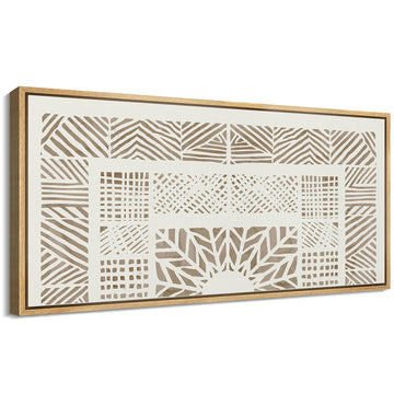 Extra Large Framed Canvas Print Wall Art Modern Abstract Geometric Antique Retro Fine Art Illustrations Decorative