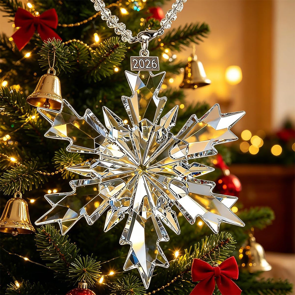 Crystal Christmas Ornaments 2026, Glass Snowflake Christmas Tree Ornaments