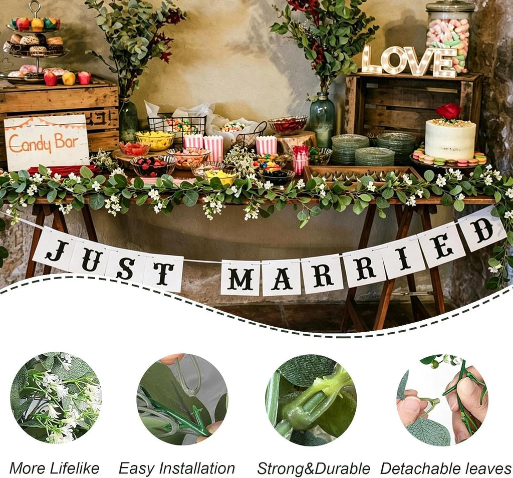 Artificial Eucalyptus Garland - Set of 2