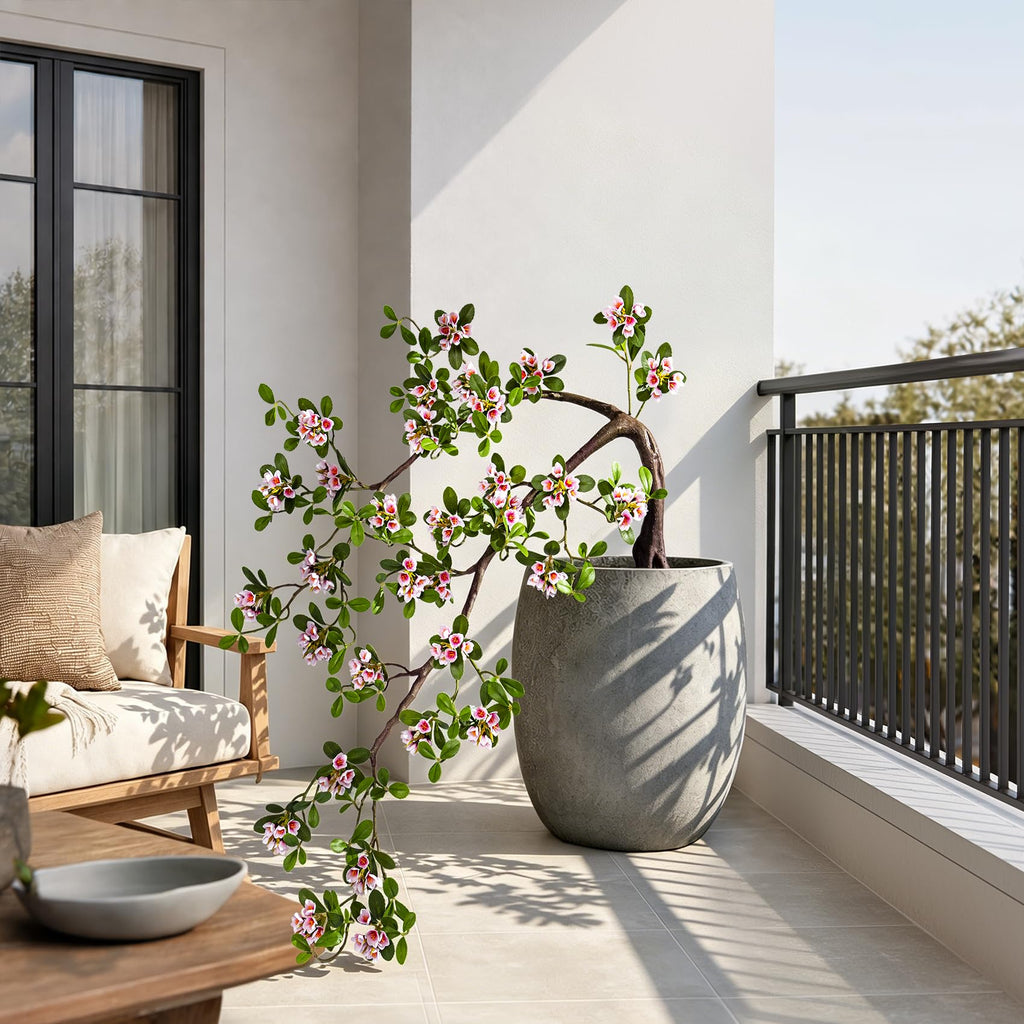 3ft Front Door Plants Large Artificial Bonsai Tree Outdoor Artificial Plants for Front Porch Flowering Artificial